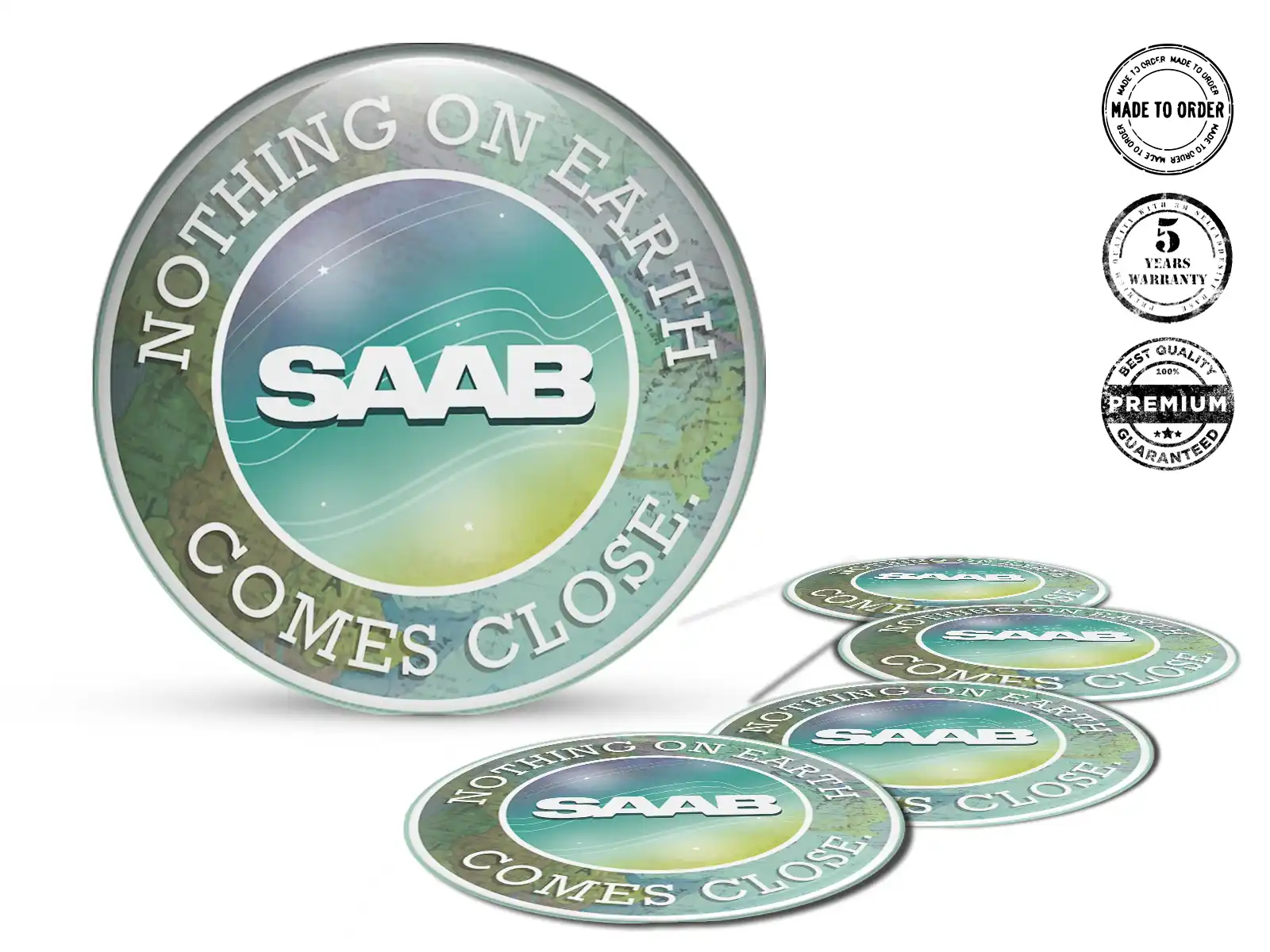 Saab Nabenaufkleber Design Harzemblem-Labels